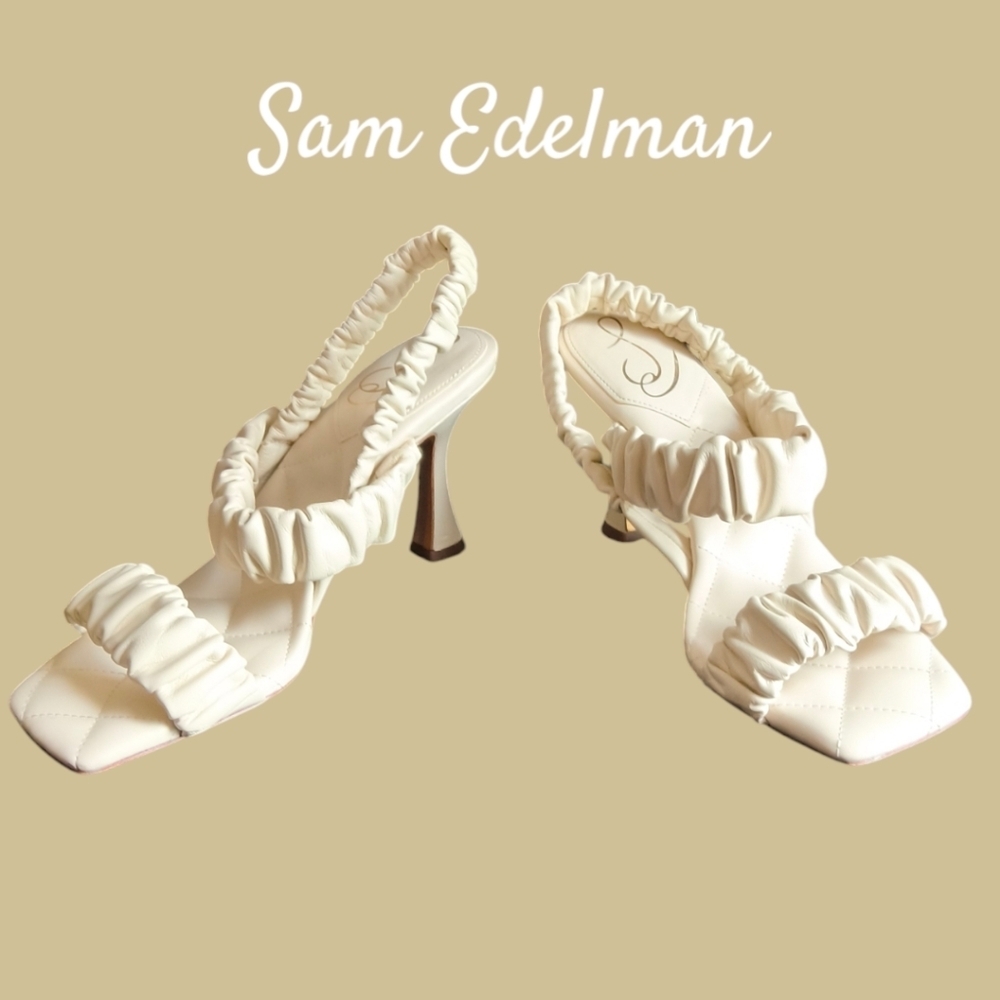 Sam Edelman Cream Heels Size 8.5 Woman’s - Picture 10 of 10